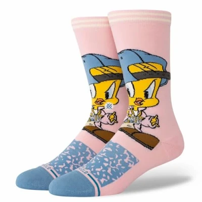 Image of Stance Tweety CREW Unisex Socks, Size: 5.5 7.5, Pink