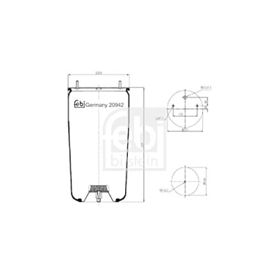 Image of 0542940050 Boot, air suspension FEBI BILSTEIN 20942