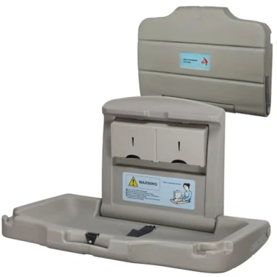 Image of Wall Mounted Folding Baby Changing Unit, Commercial Station, Table for Public Use (Grey)