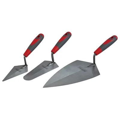 Image of Faithfull Soft Grip Trowel Set, 3 Piece FAISGTSET3