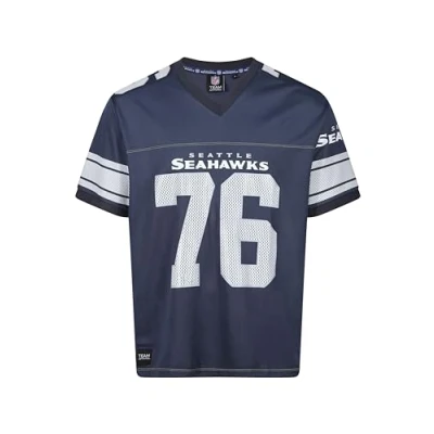 Image of Recovered Seattle Seahawks Navy NFL Oversized Jersey Trikot Mesh Relaxed Top