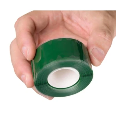 Image of YoiYee Self Amalgamating Tape Waterproof fusing Silicone Rubber for Plumbing, Leak Stop, Pipe Sealing, Hose Repair, and Electrical Insulation 3m x 25mm, Green