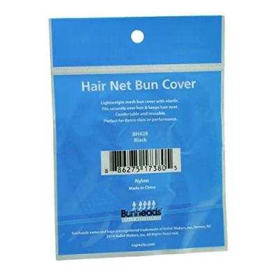 Image of Bunheads BH428 Black Hair Net Bun Cover (1 Pack)