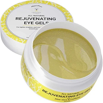 Image of Caffeine Under Eye Patches &amp; Hydrogel Masks (30 Pairs) All Natural Anti Aging Treatment for Bags, Puffiness, Wrinkles, Dark Circles Formulated in San Francisco
