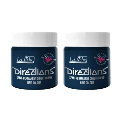 Image of 2x La Riche Directions Semi Permanent Hair Color 100ml Tub Denim Blue