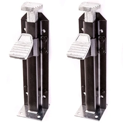Image of 2X Foot Operated Bolts for Gates/Garages/Stables/Doors Metal 200mm Dead