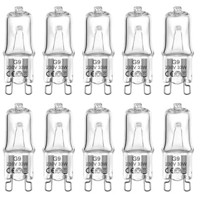 Image of liuchanghe G9 Halogen Light Bulbs 33W, Dimmable Capsule Bulbs, Warm White 2800K, Non Flicker,10 Pack