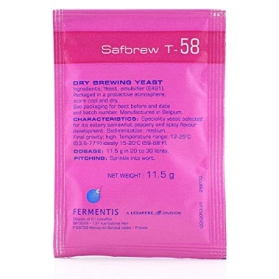 Image of BEER Yeast Safbrew T 58 Fermentis ALE Safale Homebrew Brewing Pilsner Dry