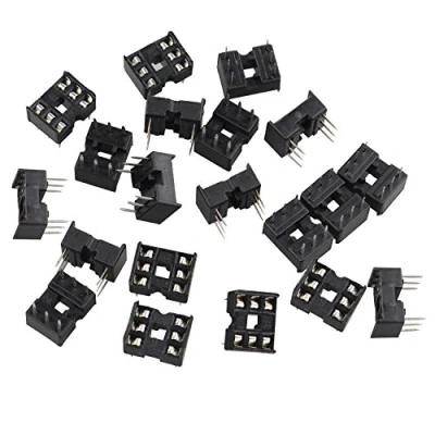 Image of Futheda 20PCS 6 Pin 2.54mm Pitch DIP/DIL IC Sockets Solder Type Adaptor