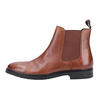 Image of Hush Puppies Men&#039;s Sawyer Chelsea Boot, Dark Tan, 8 UK