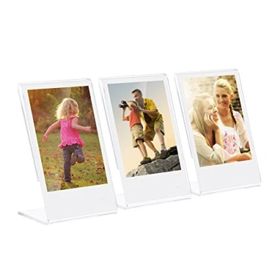 Image of Andoer 3 Inch L Shape Acrylic Photo Frame Transparent Mini Stand for Fujifilm Instax 7 + 70 90 25 26 8 50 S SP 1 2 Film, Pack