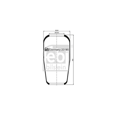 Image of 0093166132, 0098478799, 093166132, 098478799, 93166132 Boot, air suspension FEBI BILSTEIN 20185 MAN: F 2000, TGA