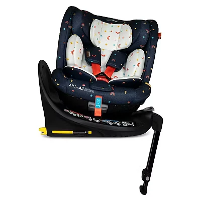 Image of COSATTO All in Extra i Size 360 Spin Rotating Car Seat Swivel, Group 0+123, 0 36 kg, 12years, ISOFIX, ERF, Exclusive Anti Escape System (Doodle Days)