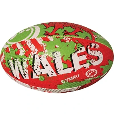 Image of Optimum ENGLAND National Rugby Ball Iconic Style with Great Flight and Air Retention Rubber Dimpled Surface for Enhanced Grip 2 Ply 410g Ball, Size 4