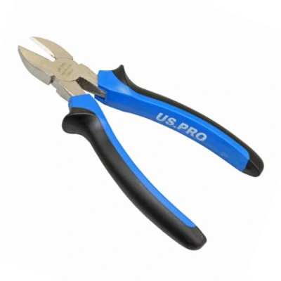 Image of US PRO 7&quot; (175MM) NI FE Finish Comfort Grip Diagonal Side Cutting Pliers 2214