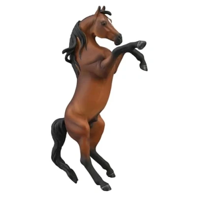 Image of CollectA Arabian Stallion Rearing (Bay) Realistic Hand Painted Horse Toy, Animal Figures, Educational Toys, Ideal For Imaginary Play, 3 Years +