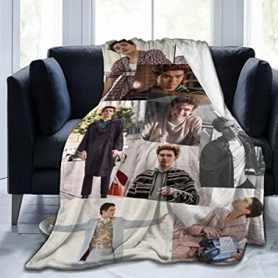 Image of Joshua Singer Bassett Flannel Blanket Bedding Fleece Soft Thow Blankets Air Conditioning For Sofa Couch Living Room 125CM X 100CM