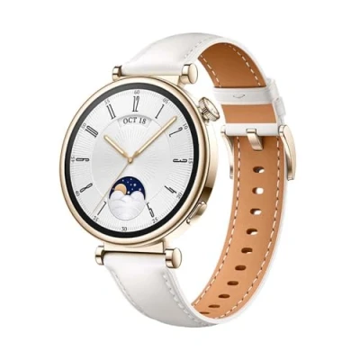 Image of Huawei Watch GT 4 41mm Gold (Witte Leren Strap)