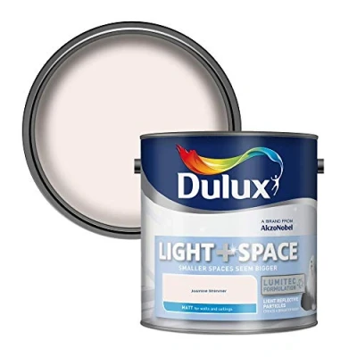 Image of Dulux Light And Space Matt Emulsion Paint For Walls Ceilings Jasmine Shimmer 2.5 Litres