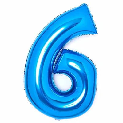 Image of Amscan 9913099 Large Number Blue 6