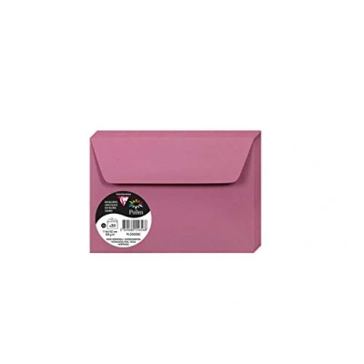 Image of Clairefontaine Ref 55656C Pollen Adhesive Envelopes (Pack of 20) C6 Sized, 120gsm Paper, Printer Compatible, Acid Free, Strip for Easy Seal hydrangea Pink