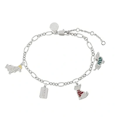 Image of RADLEY Ladies Silver Plated Winter Dog Charm Bracelet RYJ3127S One Size
