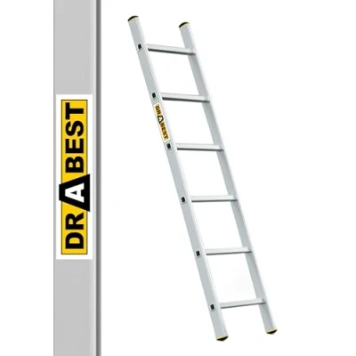 Image of Drabest PRO SERIES Ladders 1x6 Aluminum Press Formed Ladder 150 KG Step 40 x 165 5 cm