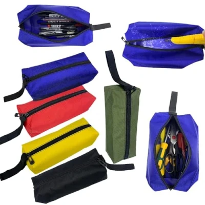 Image of HunterBee 5Pcs Multipurpose Zipper Small Tool Bag,Waterproof Pouch Tote Bags,Utility Bag Organiser
