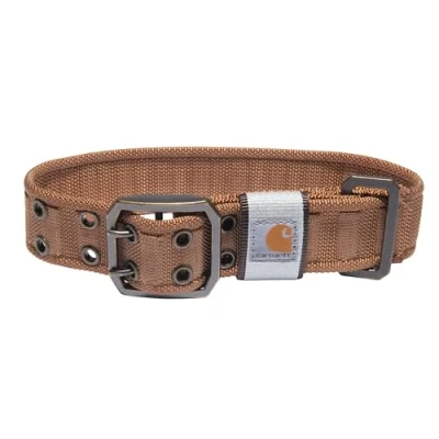 Image of Carhartt Pet Fully Adjustable Wide Webbing Collar for Dogs, Brown, Medium