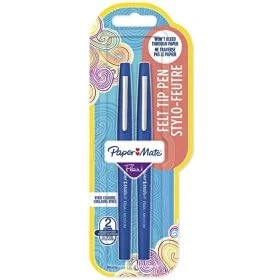 Image of PAPER MATE Flair Medium Point Pen Blue Ink (Pack of 2)