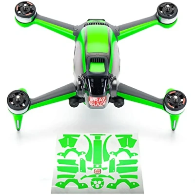 Image of WRAPGRADE Skin Compatible with DJI FPV Accent Color (NEON GREEN)