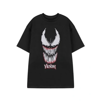 Image of Marvel Venom Mens Black T Shirt Character Short Sleeve Graphic Tee Official Merchandise Classic Comic Book Design Fans