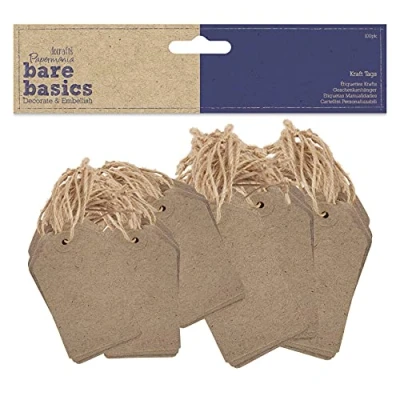 Image of Bare Basics Tags, Brown