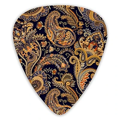 Image of Guitar Picks Colorful Paisley Indonesian Batik 12 Packs Variety Plectrums