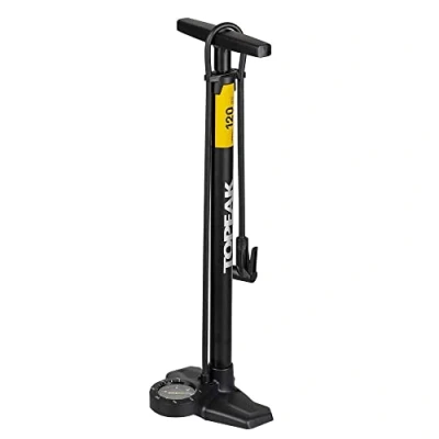 Image of Topeak JoeBlow Urban EX Floor Pump with SmartHead Connection and 8 bar/120 psi Analogue Pressure Gauge