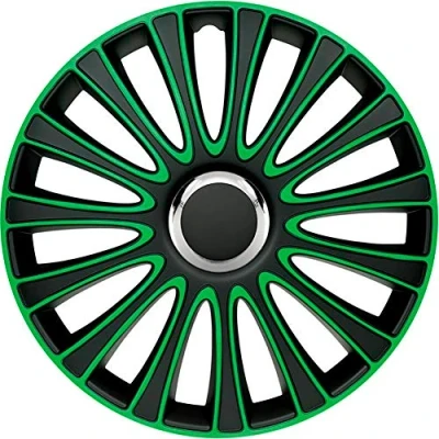Image of AUTO STYLE Set wheel covers LeMans 14 inch black/green