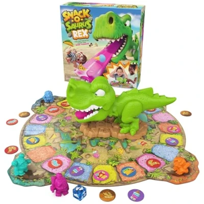 Image of Snack O Saurus Rex An Interactive Board Game for Lovers &amp; Dino Fans, Funny Family Game, Night, Kids Aged 5 up