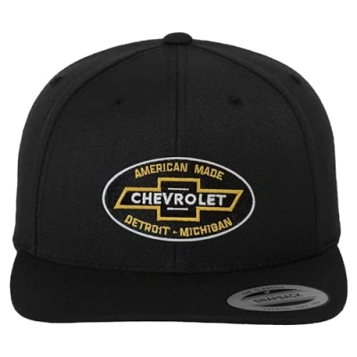 Image of Chevrolet Officially Licensed American Made Premium Snapback Cap (Black)
