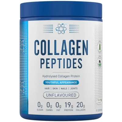 Image of Applied Nutrition Collagen Peptides Powder Hydrolysed Bovine Protein, Halal, Healthy Skin, Hair, Nails (Unflavoured) (300g 15 Servings)
