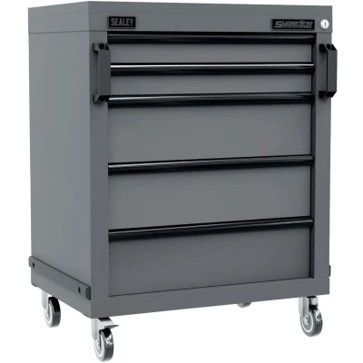 Image of Superline Pro Black Edition Modular Mobile Cabinet 5 Drawer 650mm
