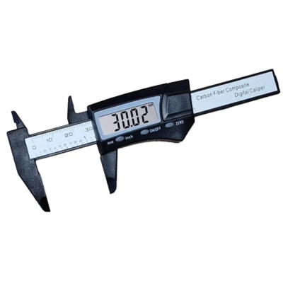 Image of PTI Mini 75mm Digital Vernier Caliper Electronic Gauge Micrometer,LCD Screen Caliper, Measuring Tool, Inch/Millimeter Conversion, Lightweight Tools, Carbon Fiber