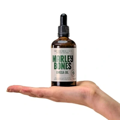 Image of Marleybones Plant based Omega Oil for Dogs 100ml Cold Pressed 3 Promotes Healthy Skin, Coat, Joints, &amp; Reduces Inflammation 3, 6, 9 Food Supplement Helps Itchy Skin