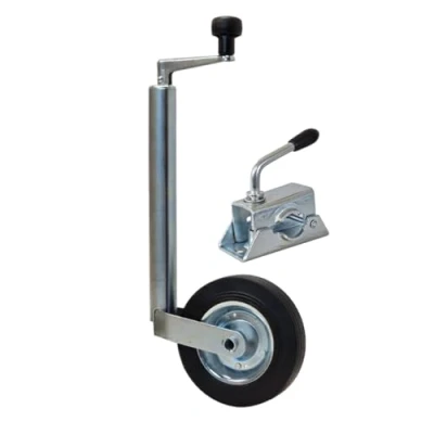 Image of Jockey Wheel 34mm with Telescopic Tube, Steel Rim Max Nose Weight Load of 75KG Clamp Included for Trailers Lightweight Erde, Daxara.