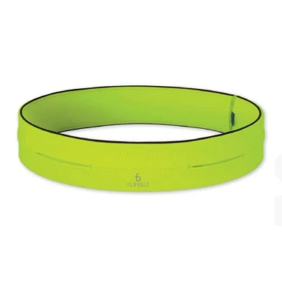 Image of FlipBelt Classic Running Belt for Phone and Small Accessories, Exercise Waist Pouch Women Men, XS, Neon Yellow