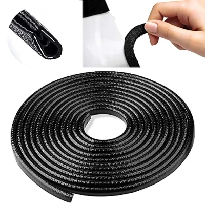 Image of Car Door Edge Protector Guards 32Ft(10M) U Shape Rubber Trim Seal for Most SUV Sedan MPV (Black)
