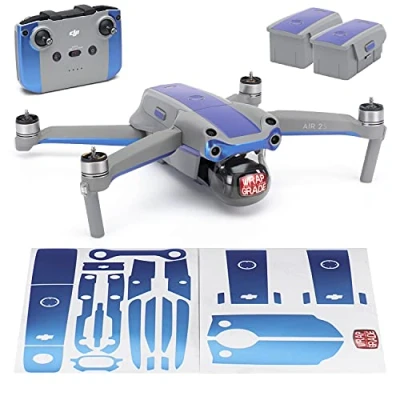 Image of Wrapgrade Skin compatible with DJI Air 2S Accent Color B (CELESTE BLUE)