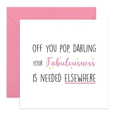 Image of Central 23 Leaving Card For Women Your Fabulousness Is Needed Elsewhere Funny Goodbye Cards Colleagues Best Friend Boss Coworker Good Luck Congratulations Comes With Stickers