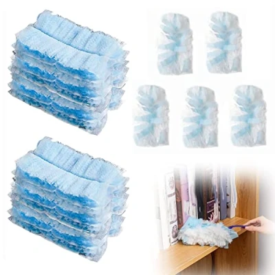 Image of Duster Refill, 30 Pieces Flash Dust Magnet Refill Compatible for FLASH/PLEDGE/SWIFFER Dusters, Fluffy Refills Cleaning Blinds, PC Keyboard, Blue