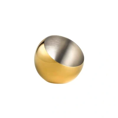 Image of APS Sphere 40770 Bowl Set of 3 Diameter 8 cm Height 7 0.1 Litre Stainless Steel Gold Look