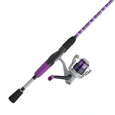 Image of Shakespeare Jellyfish Spinning Reel and Fishing Rod Combo, Purple, 5&#039;6&quot; Medium 2pc